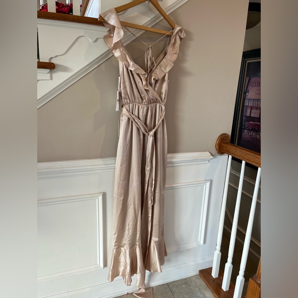 Show Me Your MuMu | Champagne Ruffle High Low Dress - Picture 9 of 9